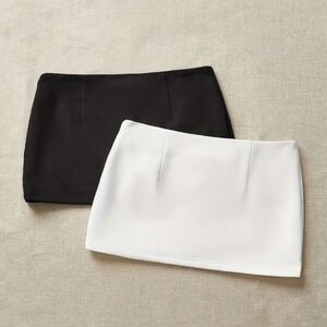 🔴5/$25 Classic Black and White Women's Mini Skirt Set